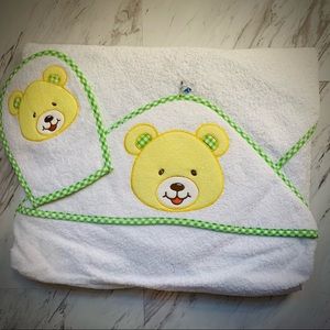 🆕 Baby Hooded Towel with Bath Mitt, 🐻 Bear